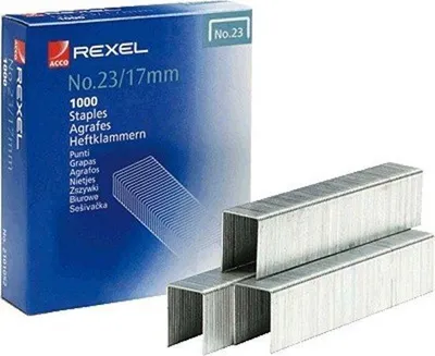 Produktbild von Rexel Heftklammern Nr. 23, Typ 23/17, Packung mit 1000 Heftklammern