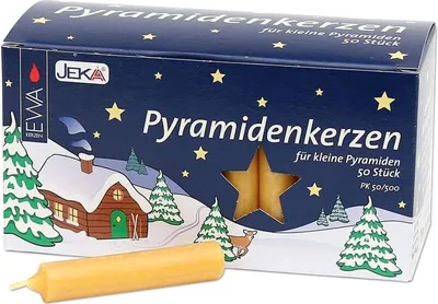Produktbild von Pyramidenkerzen 50/500 natur für kleine Pyramiden, 50 Stück