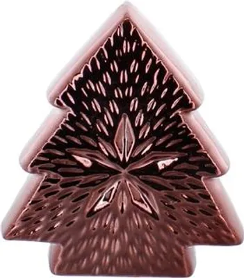 Produktbild von Tannenbaum mit Muster - rot - ca. 11,5 x 3,2 x 13,5 cm