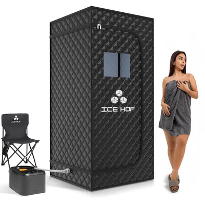 Imagen del producto de Sauna portátil. Sauna de vapor portátil - 90x90x180 cm - 8,46 kg - Para uso en interiores y exteriores - Sauna de calor seco