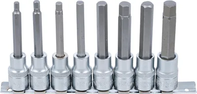 Image de BGS Jeu de douilles à embout Entraînement Carré intérieur 12,5 mm (1/2") Hexagone intérieur 5 - 13 mm 8pcs - 5176