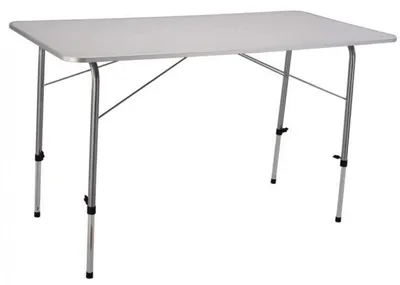 Image de Table basse pliante d'extérieur 120 x 60 cm, à hauteur réglable, avec structure en acier