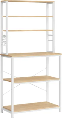 Produktbild von VASAGLE Küchenregal, Standregal, 40 x 80 x 167 cm, eichenfarben-weiß