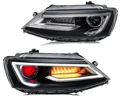 Produktbild von LED-Scheinwerfer, kompatibel mit JETTA Sagita, Dualstrahl, verbesserte Sichtbarkeit, Dämonenaugen-Stil