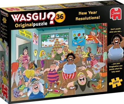 Image de Jumbo Wasgij Puzzle - New Year Resolutions  1000 pièces