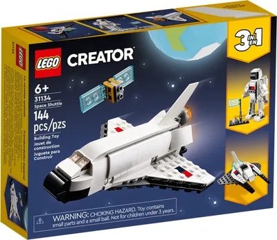 Image de LEGO 31134 Creator 3in1 Navette spatiale jouet pour astronaute pour vaisseau spatial, jeu de construction pour enfants, garçons, filles à partir de 6 ans, idée cadeau créative