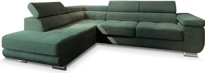Produktbild von Masseno Ecksofa APIRO L-S mit Schlaffunktion L-Form, Sofa mit Bettkasten, Wohnzimmersofa, Couch, Soffa, Bettsofa, Couchgarnitur- Grün, POSO 14