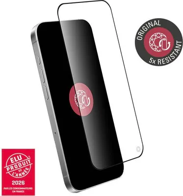 Zdjęcie produktu dla Force Glass FGOGIP16PMORIG, Apple, iPhone 16 Pro Max, Odporny na uderzenia, Odporny na zadrapania, Odporny na wstrząsy, Czarny, Przezroczysty, 1 szt.