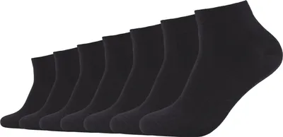 Produktbild von Camano Uni Socken - Quarter, einfarbig, 7er Pack Schwarz 39-42