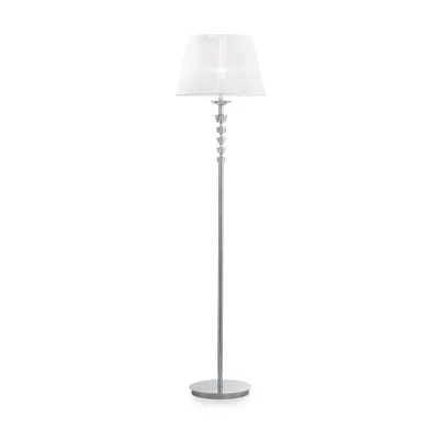 Produktbild von Ideal Lux PEGASO PT1, Chrom, Weiß, Wohnzimmer, Stoff, Metall, IP20, E27, 1 Glühbirne(n)