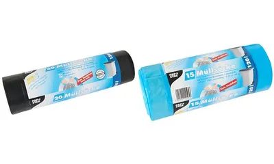 Produktbild von Papstar 14195, 120 l, Blau, Lineares Polyethylen mit niedriger Dichte (LLDPE), 1000 mm, 700 mm, 33,9 g