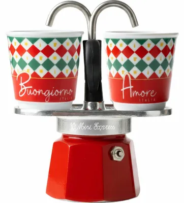 Produktbild von Bialetti Espressokocher Mini Express Italia Damier 2 Tassen