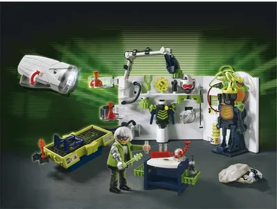 Produktbild von PLAYMOBIL 4880 Robo-Gangster Labor mit Multifunktionstaschenlampe