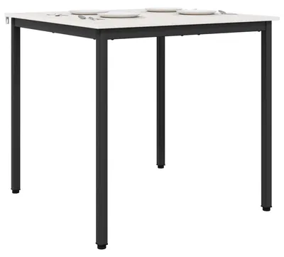 Obrázek produktu pro vidaXL Jídelní stůl bílý 80 x 80 x 75 cm z masivního borovicového dřeva