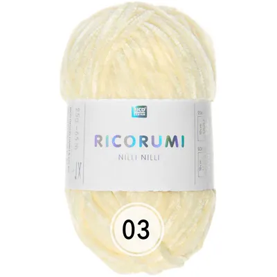 Zdjęcie produktu dla Rico Design Ricorumi Nilli Nilli (25g/65m) weiches Chenillegarn 03 gelb