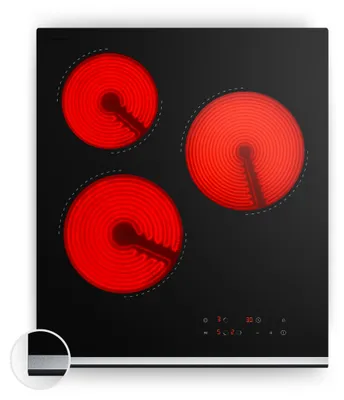 Image de Klarstein Verosteel Plaque Vitrocéramique 45 cm - 3 Zones Dont Ovale, 5000 W, Curseur Tactile, Minuterie, Sécurité Enfants, Verre Facile à Nettoyer - Table de Cuisson Vitrocéramique Moderne