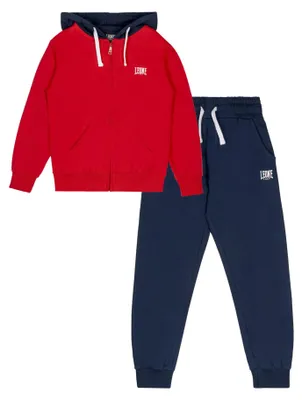 Obrázok produktu pre Detské pyžamo z nebrúseného bavlneného materiálu s kapucňou a zipsom Leone New Basic