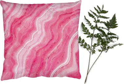 Produktbild von MuchoWow® Zierkissen Sofakissen Wohnzimmer Dekokissen 45x45 cm Achat Geode - Rosa - Kristall - Geode - Schlafpolster - Polster für das Sofa