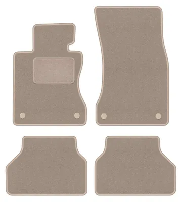 Image de Tapis de sol en moquette pour BMW 5 E61 RZEPY 2003-2010 (break) – jeu 4 pièces, beiges, sur mesure – Wielganizator LUX
