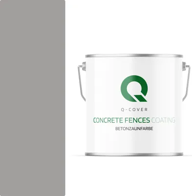 Produktbild von BETONZAUNFARBE | Platingrau 5 L | SILIKON FARBE | AUßEN BETONFARBE | WASSERABWEISEND | ACRYLAT DISPERSION | BETONELEMENTE LOTUSEFFEKT ABPERLEFFEKT