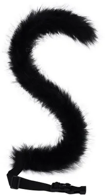 Immagine prodotto di Coda da vestito per gatti, lunga 70 cm, morbida peluche, accessorio per costumi di Halloween e Natale, nera