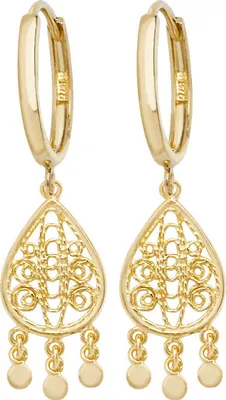 Image de Boucles d'Oreilles Femme Or 375/1000 - 33mm*9mm; TRS20268