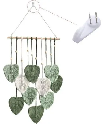 Zdjęcie produktu dla Makrama wisząca boho bawełna liście mandali dekoracja ścienna 40X90
