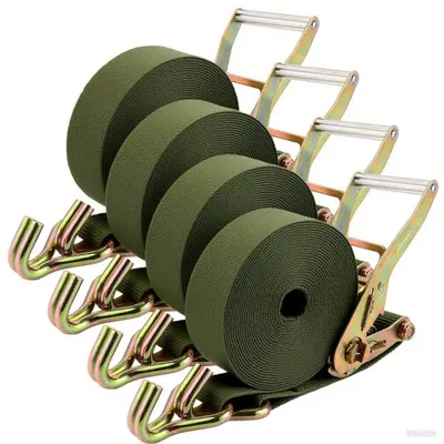 Obrázek produktu pro Upevňovací popruhy s ráčnou a háky, 4 kusy, 40 mm x 5 m, nosnost 3000 kg, pro zajištění nákladu