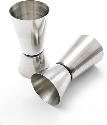 Zdjęcie produktu dla Jigger Nalewak Miarka barmańska stalowa 25 ml 50 ml zestaw 2 szt do koktajli