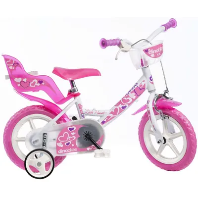 Produktbild von Dino Bikes Pink 12", Stadtrad, Kinder, Weiblich, Seitwärts, 30,5 cm (12"), Metall