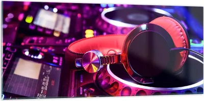 Produktbild von Bilder auf glas - DJ Disco Nachtclub Audio - 120x50cm - Glasbilder - Wandbilder - Kunstdruck - zum Aufhängen bereit - Wanddekoration aus Glas - Glas Bilder - Wandbild auf Glas - GAB120x50-2404