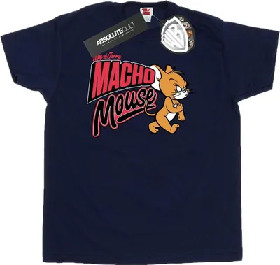 Produktbild von Tom And Jerry - "Macho Mouse" T-Shirt für Herren BI52094 (M) (Marineblau)