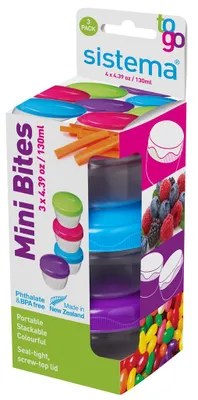 Produktbild von Sistema To Go, Box, Rund, 0,13 l, Gemischte Farben, Neuseeland, 77 mm