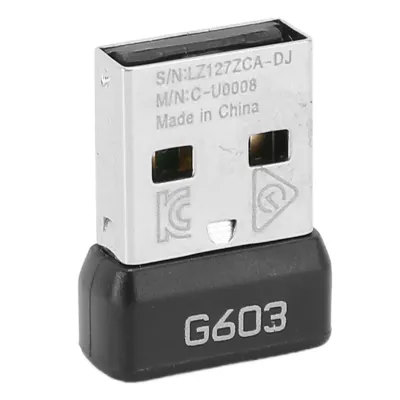 Zdjęcie produktu dla Zamienny odbiornik USB, zamienny odbiornik do Logitech G603, adapter odbiornika myszy z kluczem sprzętowym USB, odbiornik USB do Logitech, odbiornik myszy do Logitech G603, odbiornik myszy USB