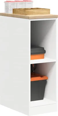 Produktbild von "Spring Sale"Garagen-Aufbewahrungsschrank/Aktenschrank - Modernes und langlebige - Weiß 30x51x85cm Massivholz Kiefer DE990354 - Büroschränke