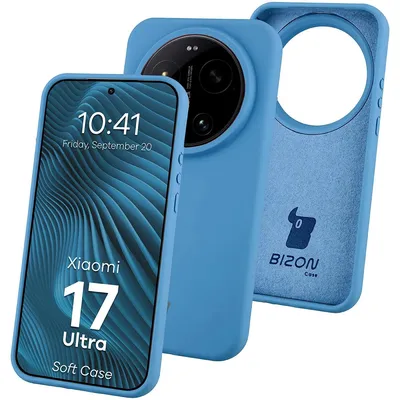 Produktbild von Silikon Handyhülle für Xiaomi 17 Ultra, Bizon Soft Case, Blau