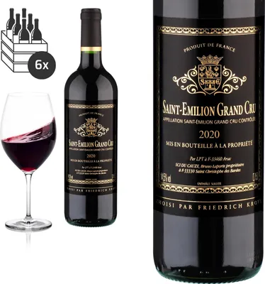 Produktbild von 6er Karton 2020 Saint Emilion Grand Cru Etiquette noir - Rotwein