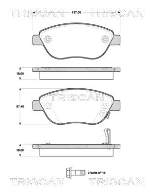 Produktbild von TRISCAN Bremsbeläge Bremsklötze VORNE 8110 24028