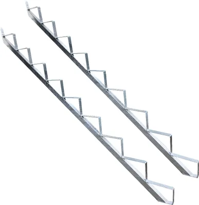 Produktbild von Treppenrahmen 9 stufig Stahl-Treppe Verzinkt Treppenholm Geschosshöhe 167cm