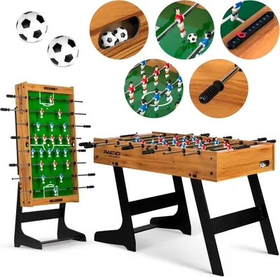 Produktbild von Stół do gry w piłkarzyki Neosport 121 x 61 x 80 cm NS-803 drewniana