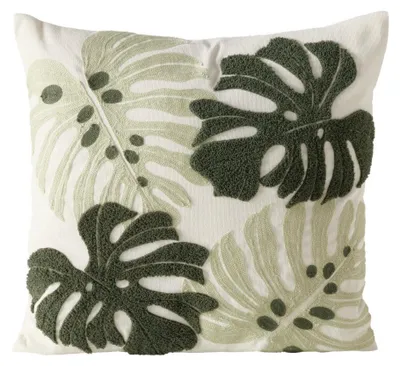 Produktbild von Verziertes Kissen mit einer Monstera DUBIA, 45 x 45 cm.