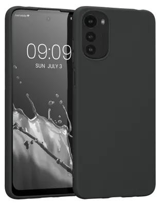 Produktbild von kwmobile Handyhülle für Motorola Moto E32 Hülle - TPU Case - Kabelloses Laden - Schutzhülle Cover in Schwarz matt