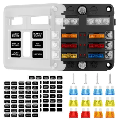 6-fach Sicherungshalter 12V für ATC/ATO Flachsicherungen