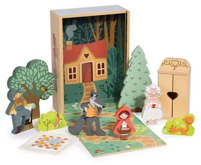 Productafbeelding van Tender Leaf Houten speelgoedset Roodkapje voor kinderen