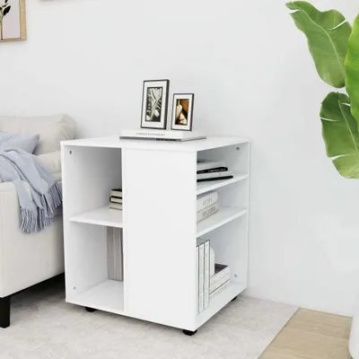 Obrázok produktu pre The Living Store Šatníková skriňa na kolieskach biela 60x53x72 cm materiál na báze dreva