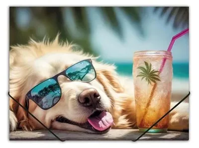 Obrázek produktu pro Složka s gumičkou s potiskem - Chillout Dog