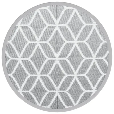 Image de vidaXL Tapis d'extérieur ARAKIL Gris Ø160 cm PP