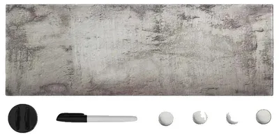 Imagen del producto de Pizarra magnética de vidrio, diseño para montaje en pared, uso multifuncional, color gris