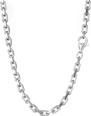 Produktbild von Ankerkette 925 Silber 60cm Damen Collier diamantiert Langankerkette 3,7mm breite