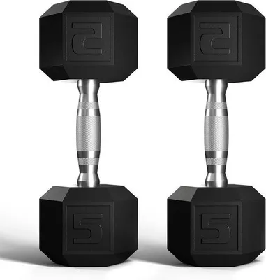 Produktbild von Famanu Hantelset Gummibeschichtung für Fitness und Krafttraining - 2er Set